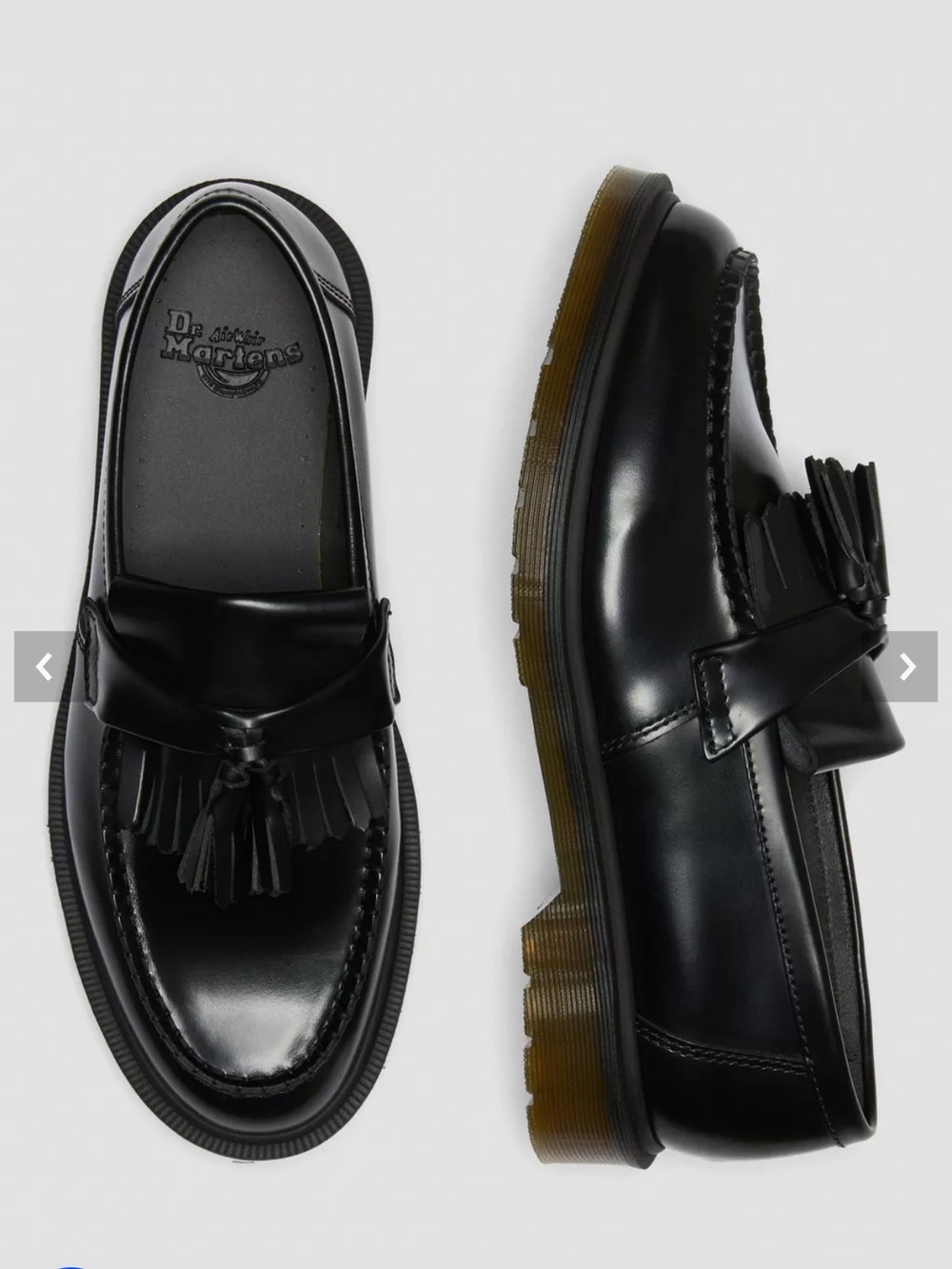 Dr Martens Adrian Black leather Tassel Loafers